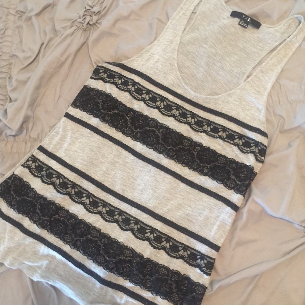 XXI Gray and Black Tank